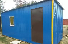 Бытовка БК-2 оргалит, с тамбуров, пол линолеум