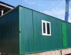 Бытовка в металлической дверью