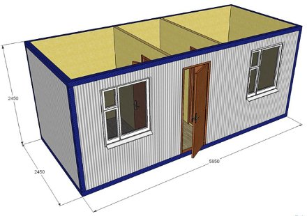 Бытовка БП-4 распашонка отделка вагонкой Бытовка БП-4 распашонка отделка вагонкой