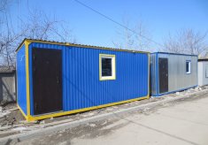 Бытовка с боковым входом, утепленная, окно ПВХ