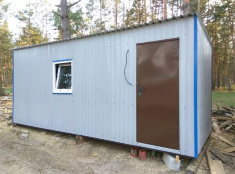 Бытовка БК-1 пластиковое окно, железная дверь