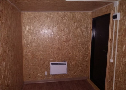 Вагончик 6х2,4м синий, окна с решетками