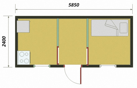 Бытовка БД-3 распашонка с двумя помещениями Бытовка БД-3 распашонка с двумя помещениями