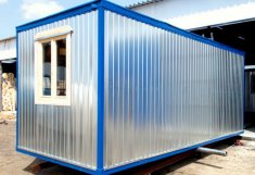 Бытовка БС-8 отделка оргалит, под офис, коммерческий линолеум