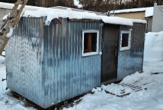 Вагончик распашонка, отделка оргалитом