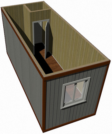 Бытовка БП-9 с тамбуром Бытовка БП-9 с тамбуром