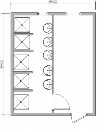 Бытовка сантехническая с душем - 01