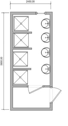 Бытовка сантехническая с душем - 02