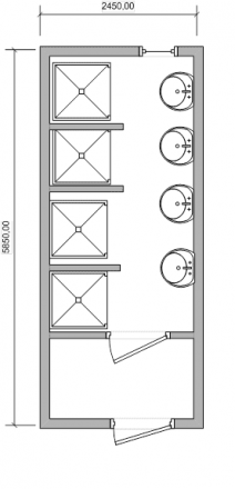 Бытовка сантехническая с душем - 02