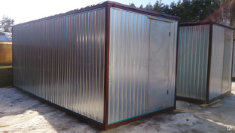 Вагончик с торцевым входом, отделка ЛДСП